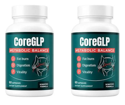 CoreGLP kosttilskud – SET 2x60 kapsler – med mikrokrystallinsk cellulose, grøn te-bladekstrakt, tranebærekstrakt – Til voksne.