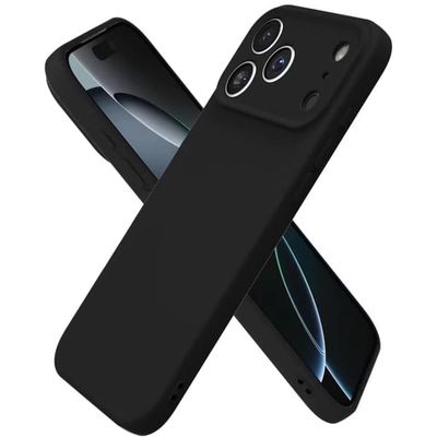 iPhone 18 Pro Matt Svart Silikondeksel med Ekstra Kamerabeskyttelse