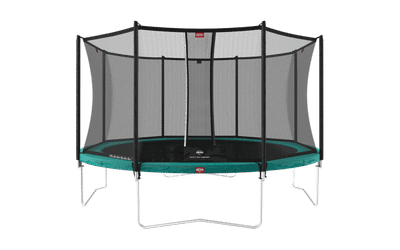BERG Trampolin Favorit Regular 430 Grøn + Safety Net Comfort til Børn