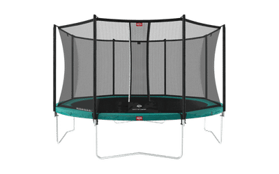BERG Trampolin Favorit Regular 430 Grøn + Safety Net Comfort til Børn
