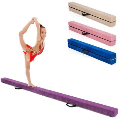 Sammenleggbar gymnastikkbom, 210 cm, sklisikker, lilla