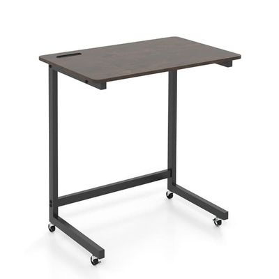 Mobilt C-formet sidebord med hjul og telefonholder