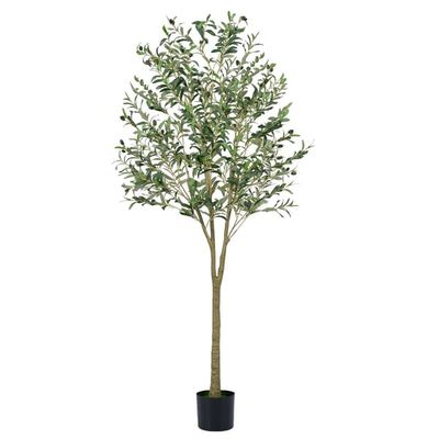 Kunstig oliventre 180 cm med potte, 1296 blader, 72 oliven