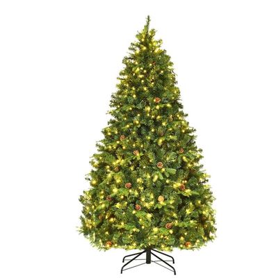 Kunstig juletre med LED-lys, 210 cm, Grønn