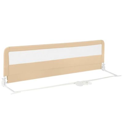 180 cm sammenleggbar sengehest med sikkerhetsstropper, beige