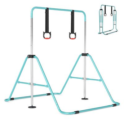 Justerbar gymnastikkstang for barn, metallramme, mintgrønn