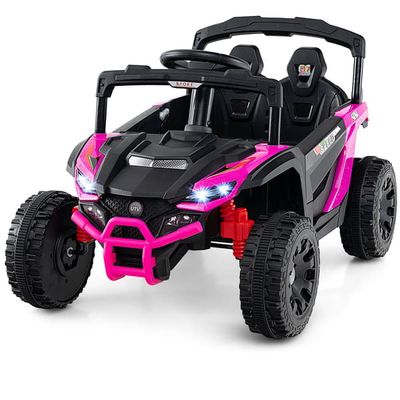 12V elektrisk UTV-lastbil för barn med fjärrkontroll, rosa