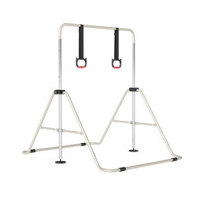 Justerbar gymnastikkstang for barn med metallramme, beige