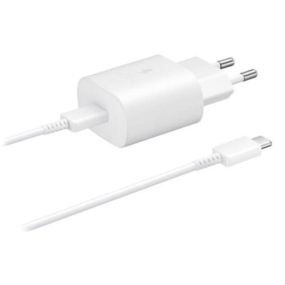 SAMSUNG ULTRA-SNABB USB-C PD 3A, 25W väggladdare - vit