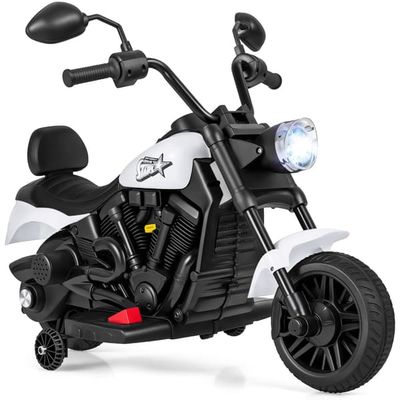 Barnens elektriska choppermotorcykel med musik och ljus