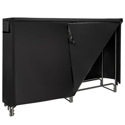 Vedhylla i metall för utomhusbruk med vattentätt lock, 184x35,5x122,5 cm