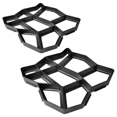 vidaXL Støpeform for betong 42 x 42 x 4 cm 2 stk