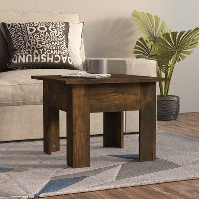 vidaXL Soffbord rökfärgad ek 55x55x42 cm spånskiva