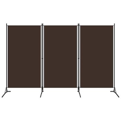 vidaXL Rumsavdelare 3 paneler brun 260x180 cm