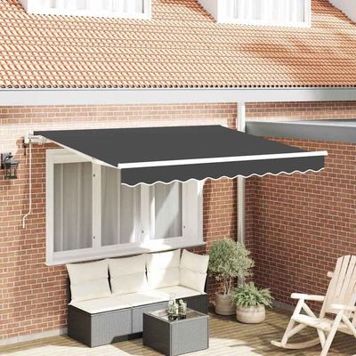 vidaXL Innvendbar Markise Antrasitt 300 x 200 cm Polyester, Aluminium