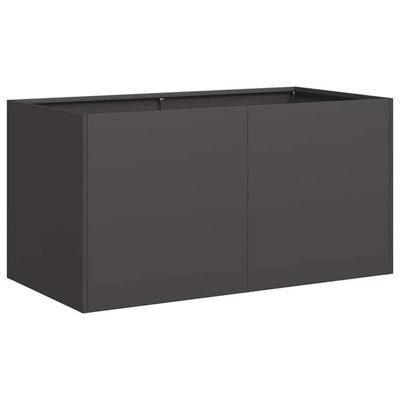 vidaXL Plantekasse svart 80x40x40 cm kaldvalset stål