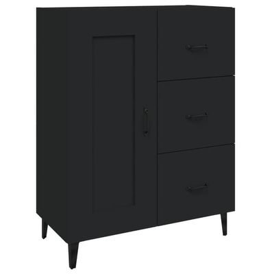 vidaXL Skjenk svart 69,5x34x90 cm konstruert tre