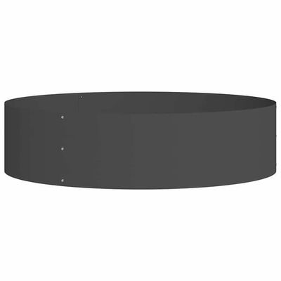 vidaXL Plante ring Svart 80 x 80 x 12 cm Kaldvalsestål