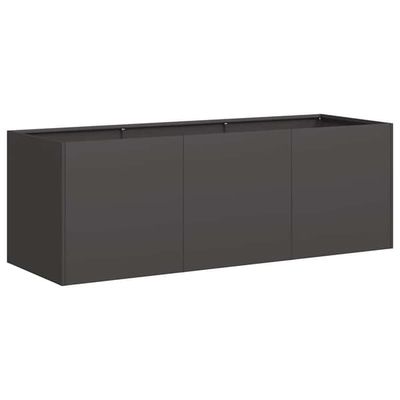 vidaXL Blomsterkasse svart 120x40x40 cm kaldvalset stål