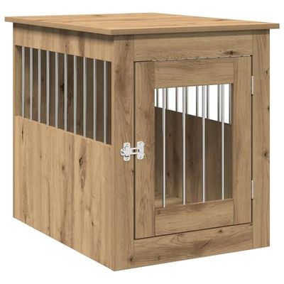 vidaXL Hundeburmøbler artisan eik 55x75x65 cm konstruert tre