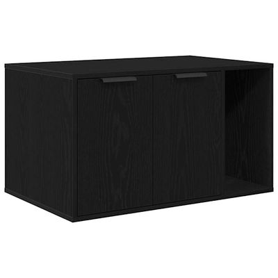 vidaXL Kattesanden i svart eik 80x50x45 cm konstruert tre