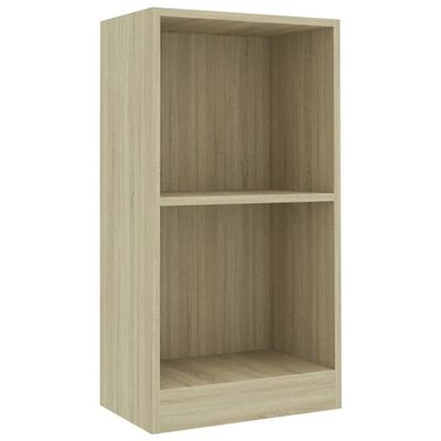 vidaXL Bokhylla sonoma-ek 40x24x75 cm spånskiva