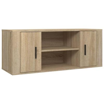 vidaXL TV-benk sonoma eik 100x35x40 cm konstruert tre
