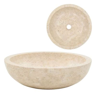 vidaXL Vask 40x12 cm marmor krem