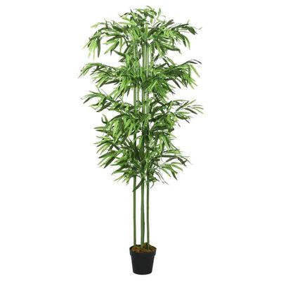 vidaXL Kunstig bambustre 240 blader 80 cm grønn