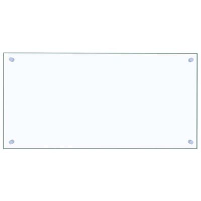 vidaXL Kjøkkenplate gjennomsiktig 80x40 cm herdet glass