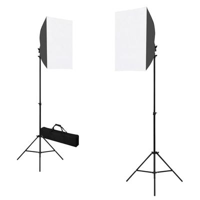 vidaXL Profesjonelle studiolys 2 stk 40x60 cm stål svart