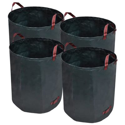 vidaXL Trädgårdssäck med handtag 272L 4-pack