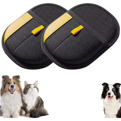 2-Pack Elektrostatisk Pälsborttagningshandske för Katt & Hund, Tvättbar Återanvändbar Pälsborttagare
