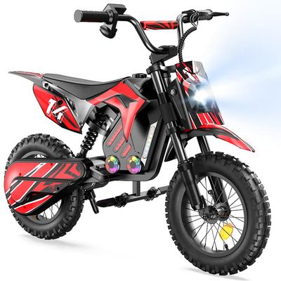 iScooter A14 Elcykel för Barn 500W Motor, 27km/h 19-22km Räckvidd, 36V 5,2Ah Batteri, 14" Terrängkörning Däck Elektrisk Motorcykel