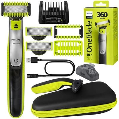 Philips OneBlade QP2834/23 rakapparat - elektrisk skäggtrimmer med fodral