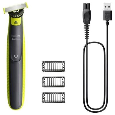 Hårklippare - Philips - OneBlade 360 QP2724/23 - 360° blad - 3 klippande huvuden - Uppladdningsbar