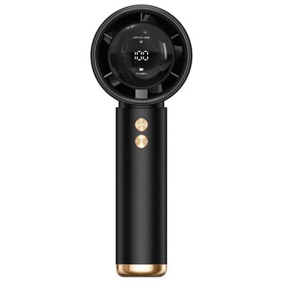 Håndholdt Turboventilator USB-C – Genopladelig Mini Blæser med 1200 mAh Batteri, Sort