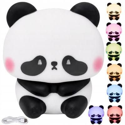 Nattlampe Barn Panda RGB LED Touch Oppladbar