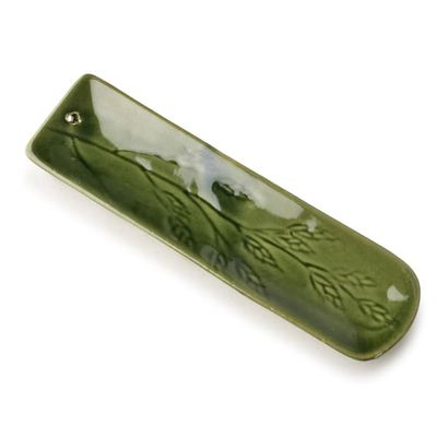 Keramisk Røgelsesholder Mondex Since 1986 21,5x5,5x1,5 grøn 1pc