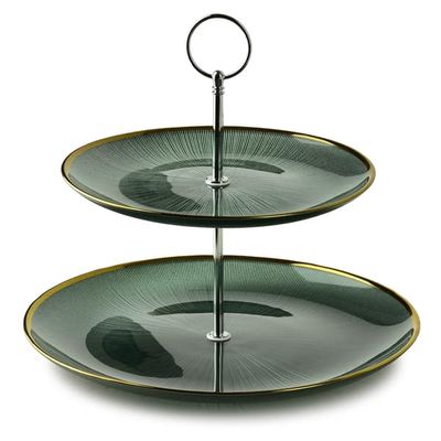 Etagefad i glas Allesken GREENIE 21x27cm grøn 1stk