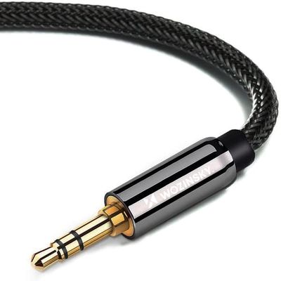 Wozinsky AUX Kabel Vinklet Mini Jack 2m - Sort