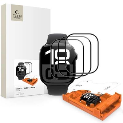 [Pakke med 3] Tech-Protect Apple Watch 1/2/3/4/5/6/SE (40 mm) Hybridglas Easy Set Flex