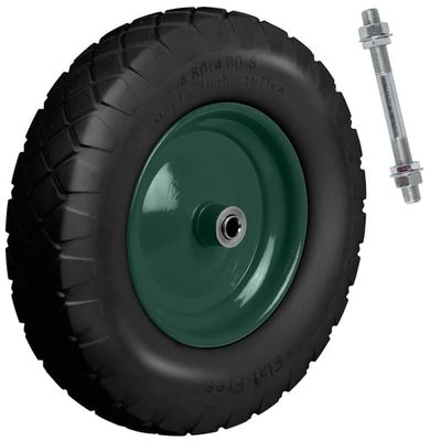 Tubeless-kottikärryn pyörä 4.00-8 musta ja vihreä Humberg