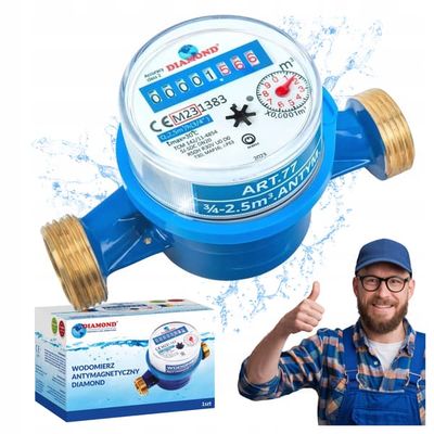 Antimagnetisk vattenmätare 3/4'' 2,5 m3 kallvatten