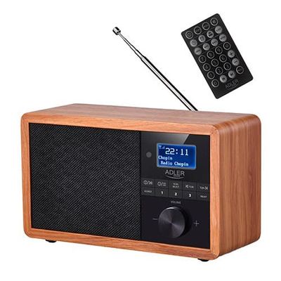 DAB+ radio Adler AD 1184, trækabinet, Bluetooth, FM/AM