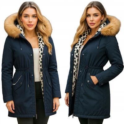 VARM VINTERJACKA MED NALLEISOLERAD DAMPARKA MED HUVA XXL Svart