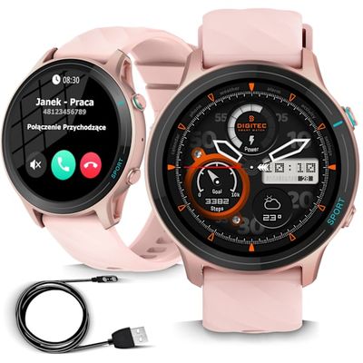 Wenom 2025 Smartwatch med opkaldsfunktion, pulsmåler, IP68 Menu PL