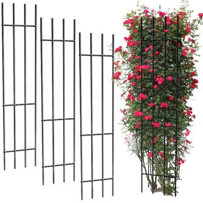 TG77602 Metal havepergola, støtte til planter, roser, blomster, espalier sæt med 3.