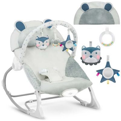 Ricokids hoppestol med vibration - grå