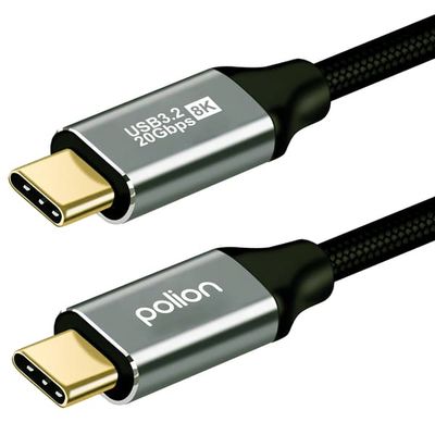 USB-C/C-kabel 3.2 Gen.2 20 Gbps 8K PD 100W 1 m